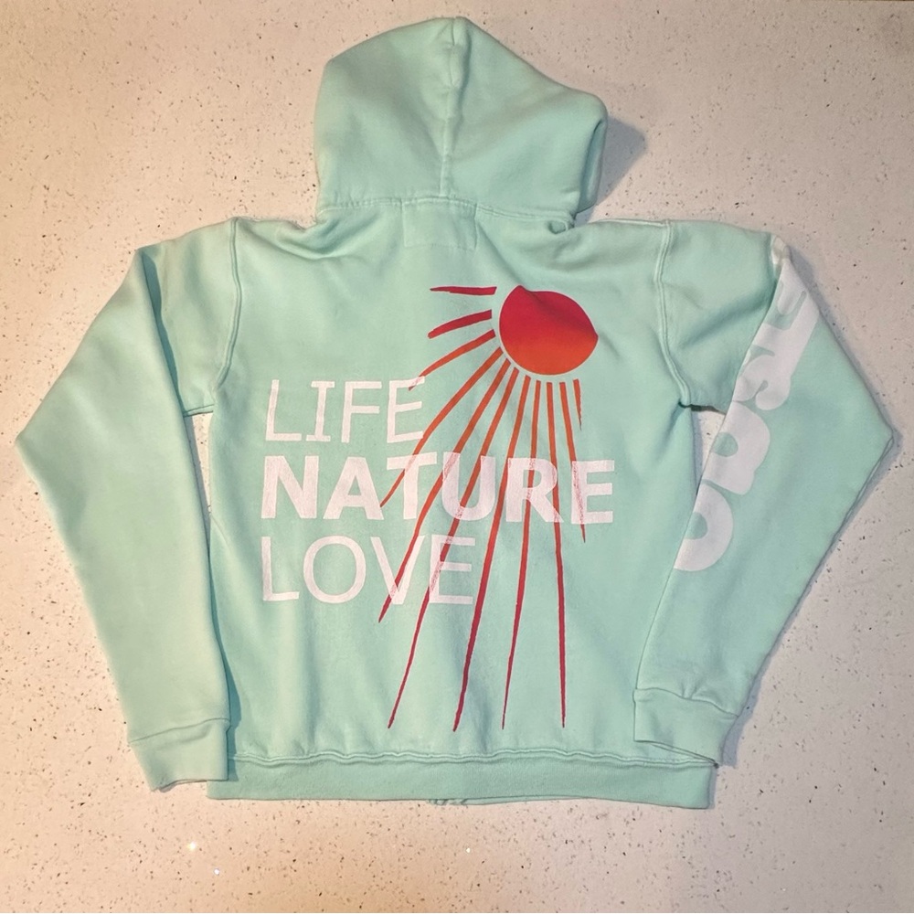 Freecity zip up hoodie with “Let’s Go” sleeve / GUC - Picture 12 of 16
